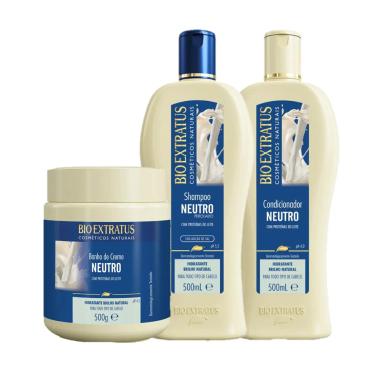 BIO EXTRATUS NEUTRO SHAMPOO + CONDICIONADOR + MáSCARA 500ML