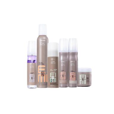 KIT WELLA PROFESSIONALS EIMI TEXTURA VOLUME CURL PASTA CONTROL THERMAL (6 PRODUTOS)
