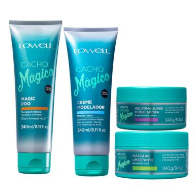 LOWELL CACHO MAGICO SHAMPOO 240ML CREME 240ML MASCARA 240G E GELATINA 240G
