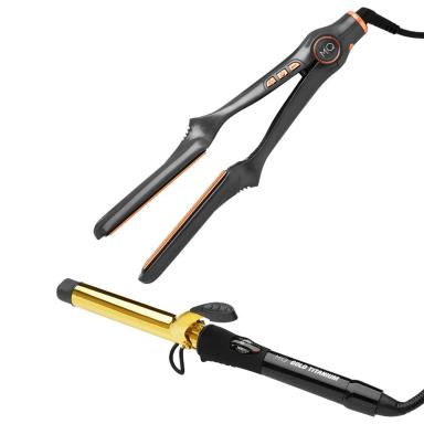 KIT MQ PROFESSIONAL MODELADOR CURLING GOLD 25 E PRANCHA MAX 480 PRO TITANIUM