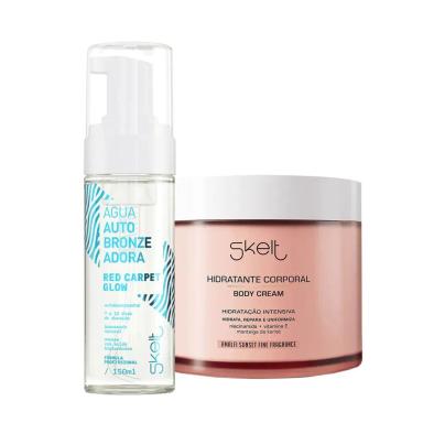 KIT SKELT RED CARPET GLOW HIDRATANTE CORPORAL AMALFI SUNSET  ÁGUA (2 PRODUTOS)