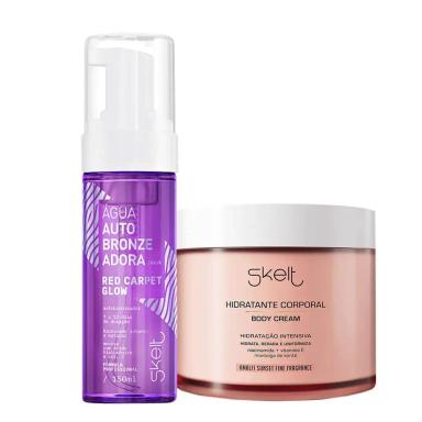 KIT SKELT RED CARPET GLOW HIDRATANTE CORPORAL AMALFI SUNSET ÁGUA DARK (2 PRODUTOS)