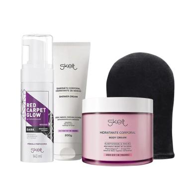 KIT SKELT RED CARPET GLOW BRONZE PERFEITO URBAN DARK (4 PRODUTOS)