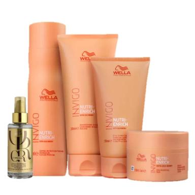 WELLA PROFESSIONALS INVIGO NUTRI-ENRICH KIT COMPLETO HOME CARE E OIL REFLECTIONS 100ML (5 PRODUTOS)