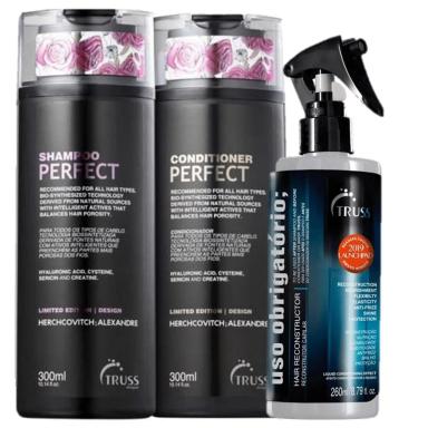 KIT TRUSS PERFECT ANTI FRIZZ CABELOS DE TODOS OS TIPOS (3 PRODUTOS)