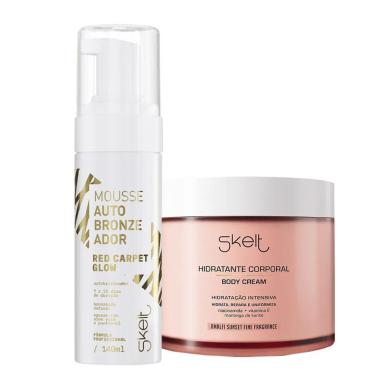 KIT SKELT RED CARPET GLOW HIDRATANTE CORPORAL AMALFI SUNSET MOUSSE (2 PRODUTOS)