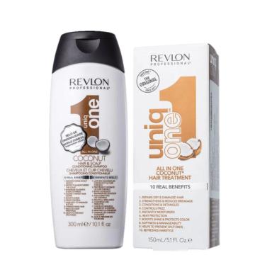 KIT REVLON PROFESSIONAL UNIQ ONE COCONUT SHAMPOO E LEAVE-IN (2 PRODUTOS)