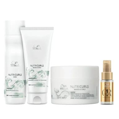 WELLA PROFESSIONALS NUTRICURLS+SHAMPOO 250ML+CONDICIONADOR 200ML+MáSCARA CAPILAR 150ML+OIL REFLECTIONS 30ML