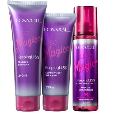 LOWELL LISO MáGICO KEEPING LISS KIT HOME CARE (3 PRODUTOS)