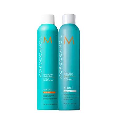 KIT MOROCCANOIL LUMINOSO SPRAY FIXADOR STRONG E MEDIUM (2 PRODUTOS)