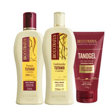 KIT BIO EXTRATUS TUTANO SHAMPOO CONDICIONADOR E GEL CREME FIXADOR (3 PRODUTOS)