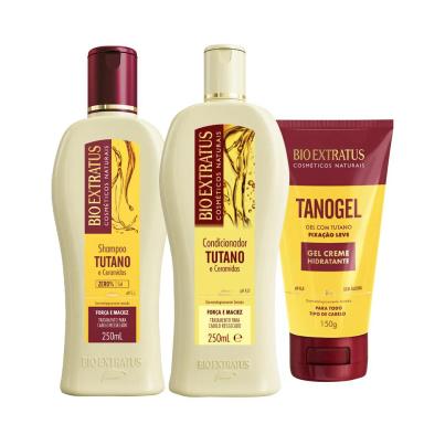 KIT BIO EXTRATUS TUTANO SHAMPOO CONDICIONADOR E GEL CREME HIDRATANTE (3 PRODUTOS)