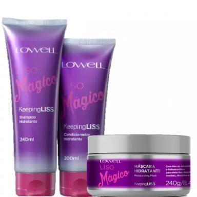 LOWELL KEEPING LISS LISO MAGICO DUO HOME CARE E MASCARA CAPILAR 240G