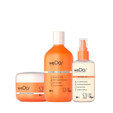 KIT WEDO MOIST SHINE HOME CARE NATURAL OIL (3 PRODUTOS)