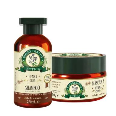 KIT BIO EXTRATUS BOTICA HENNA CONDICIONADOR E MáSCARA (2 PRODUTOS)