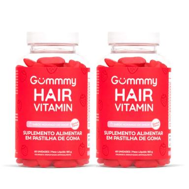 GUMMY HAIR COMBO SUPLEMENTO ALIMENTAR EM GOMA MORANGO DO AMOR 2 UNIDADES