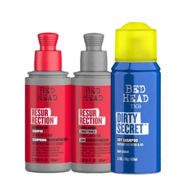 KIT TIGI BED HEAD RESURRECTION DIRTY SECRET DRY MINI (3 PRODUTOS)