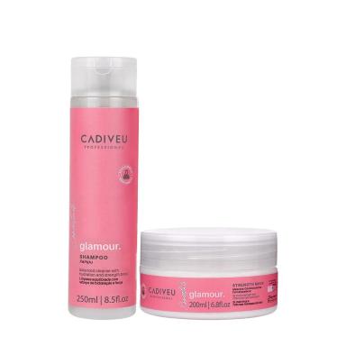 KIT CADIVEU PROFISSIONAL ESSENTIALS GLAMOUR SHAMPOO E MáSCARA (2 PRODUTOS)
