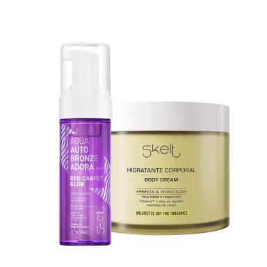 KIT SKELT UNEXPECTED DAY RED CARPET GLOW ÁGUA AUTOBRONZEADORA DARK (2 PRODUTOS)