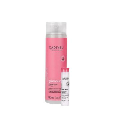 KIT CADIVEU PROFISSIONAL ESSENTIALS GLAMOUR SHAMPOO E AMPOLA (2 PRODUTOS)
