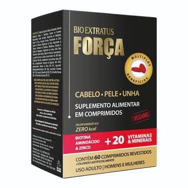 VITAMINA PARA CABELO, PELE E UNHA SUPLEMENTO BIO EXTRATUS 60 COMPRIMIDOS