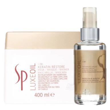 SP SYSTEM PROFESSIONAL LUXE OIL KERATIN RESTORE MASCARA 400ML E OLEO CAPILAR 100ML