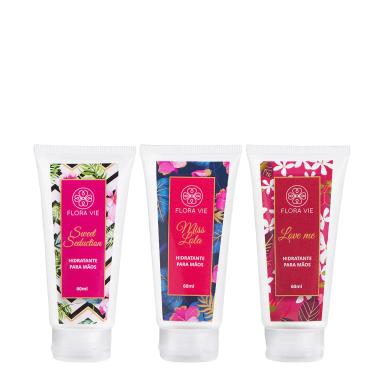 KIT FLORA VIE TRIO HIDRATANTE PARA MãOS  (3 PRODUTOS)