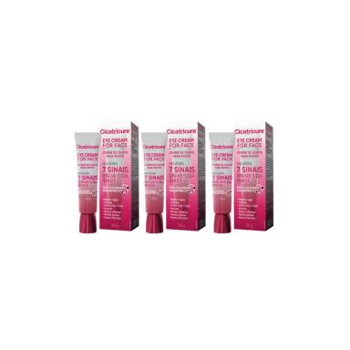 KIT CICATRICURE EYE CREAM FOR FACE - CREME DE OLHOS PARA ROSTO 30G (3 UNIDADES)