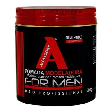 POMADA PARA CABELO EFEITO MOLHADO ALFA LOOKS MODERNA 500G