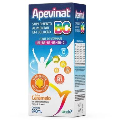APEVINAT BC XAROPE 240ML SABOR CARAMELO - AIRELA