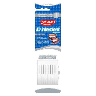 ESCOVA POWERDENT INTERDENTAL CILINDRICA ULTRA FINA 2MM BRANC
