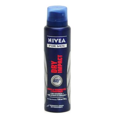 DESODORANTE NIVEA AEROSOL 150ML MEN DRY IMPACT