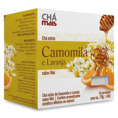 CLINICMAIS CHá CAMOMILA COM LARANJA MEL 10 SACHêS 10G - CHá MAIS