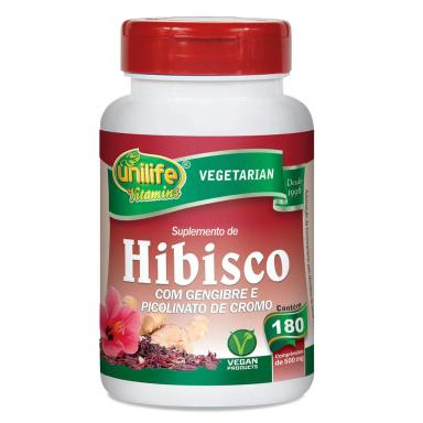 HIBISCO C/ GENGIBRE 500MG 180 COMP. - UNILIFE