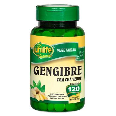 GENGIBRE C/ CHá VERDE 550MG 120 COMP. - UNILIFE