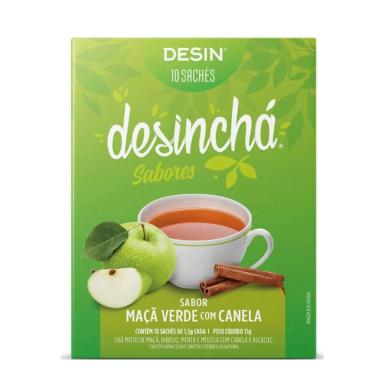 DESINCHA MACA VERDE COM CANELA 10 SACHES - DESINCHá