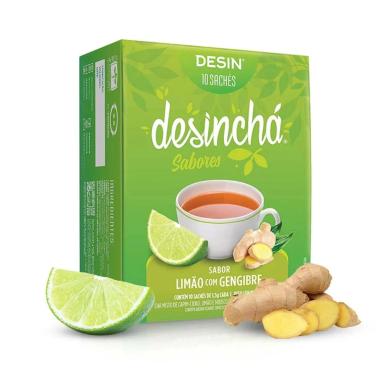 DESINCHA LIMãO COM GENGIBRE 10 SACHES - DESINCHá