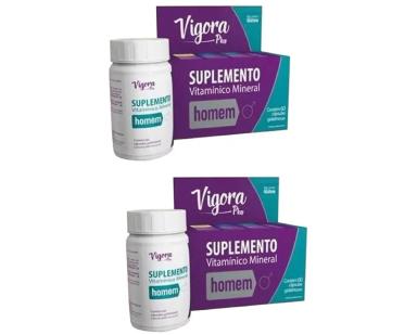 KIT 2 SUPLEMENTO VIGORA PLUS HOMEM  60CAPS - PRATI DONADUZZI