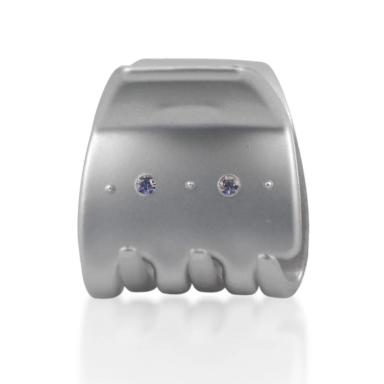 TRIDENTE C/ STRASS PRATA FOSCO 2,5X3,0CM