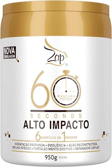 MASCARA ALTO IMPACTO 60 SEGUNDOS ZAP COSMéTICOS 950G