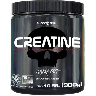 CREATINA MONOHIDRATADA 100% PURA (300G) BLACK SKULL