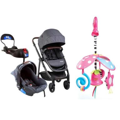 TRAVEL SYSTEM EPIC LITE TRIO INFANTI - BLACK DEEP + MINI MOBILE PACK  GO - PRINCESS TALES