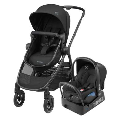 CARRINHO DE BEBê COM BEBê CONFORTO TRAVEL SYSTEM ANNA³ TRIO MAXI-COSI ESSENTIAL BLACK