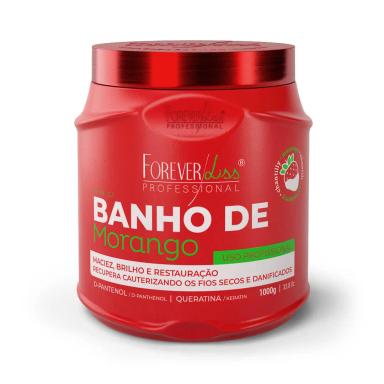 MáSCARA BANHO DE VERNIZ MORANGO FOREVER LISS 1KG