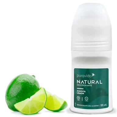 DESODORANTE NATURAL SEM ALUMíNIO 55ML - PURAVIDA Manuya Lemon