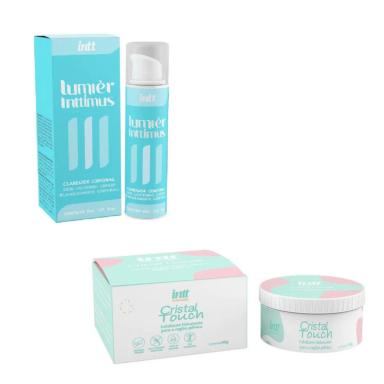KIT LUMIER INTTIMUS CLAREADOR E ESFOLIANTE INTT CRISTAL TOUCH CORPORAL E INTIMO