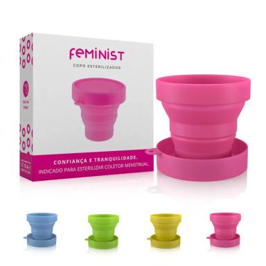 COLETOR MENSTRUAL MICROONDAS FEMINIST - CORES SORTIDAS