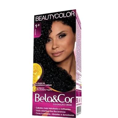 TINTA BEAUTY COLOR KIT BELA&amp;amp;AMP;COR COLORAçãO 1.0 PRETO ÔNIX