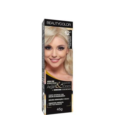 TINTA BEAUTYCOLOR COLORAçãO CREME 12.1 LOURO MUITO CLARO CINZA ESPECIAL 45G