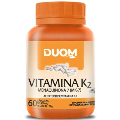 VITAMINA K2 MENAQUINONA 7 MK-7 APENAS 1 CÁPSULA AO DIA 60 CAPSULAS - DUOM